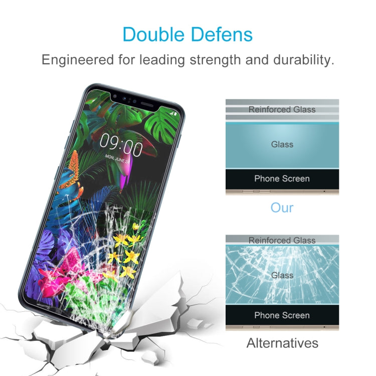 For LG G8s ThinQ 50 PCS 0.26mm 9H 2.5D Tempered Glass Film, For LG G8s ThinQ