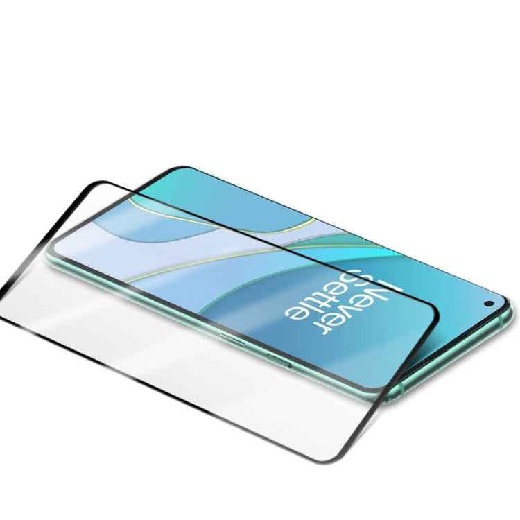 mocolo 0.33mm 9H 2.5D Full Glue Silk Print Tempered Glass Film for OnePlus 8T, Support Fingerprint Unlock