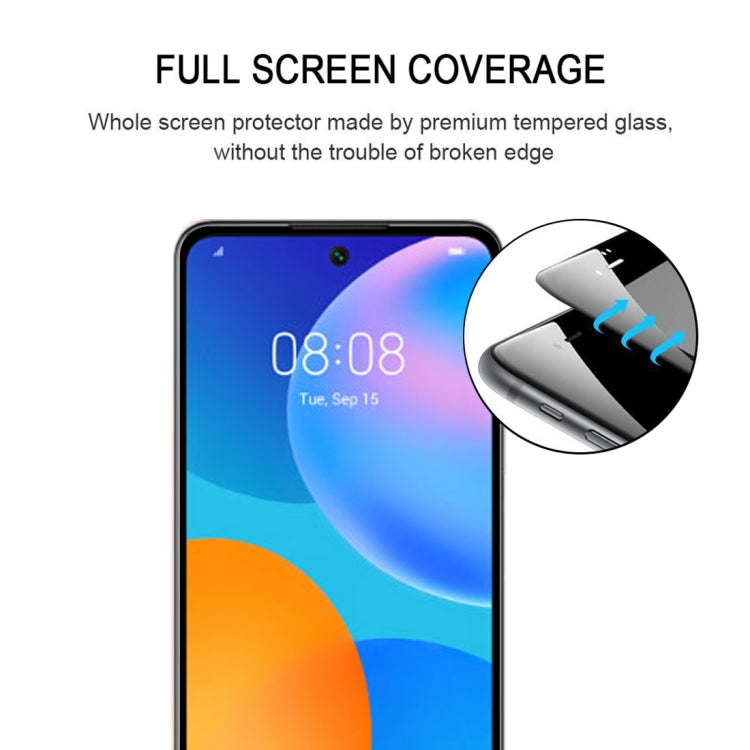 For Huawei P Smart 2021 Full Glue Full Screen Tempered Glass Film