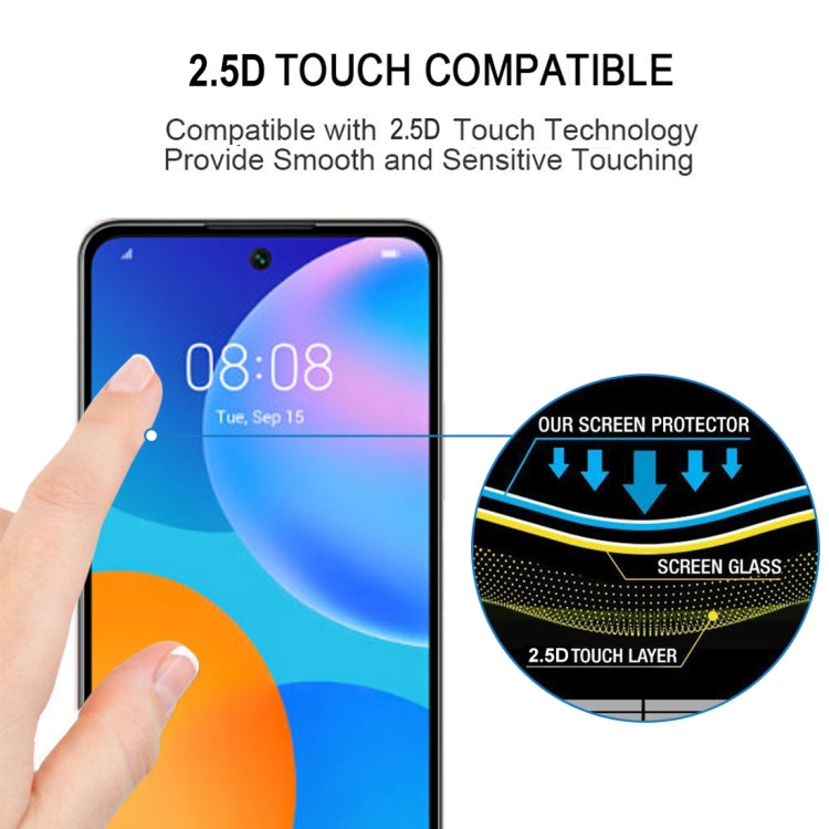 For Huawei P Smart 2021 Full Glue Full Screen Tempered Glass Film