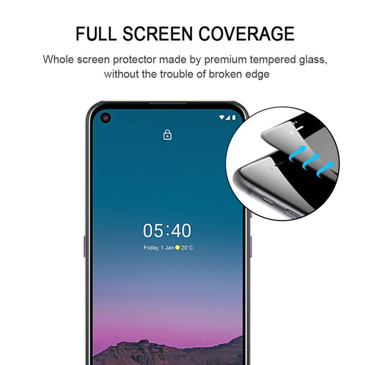 For Nokia 5.4 Full Glue Full Screen Tempered Glass Film, For Nokia 5.4 (25 PCS)