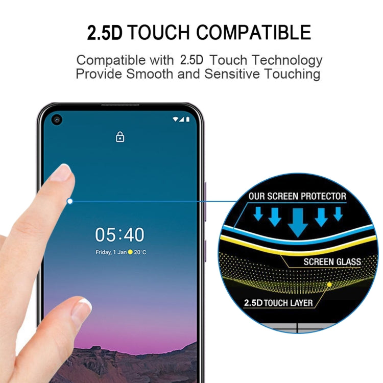 For Nokia 5.4 Full Glue Full Screen Tempered Glass Film, For Nokia 5.4 (25 PCS)
