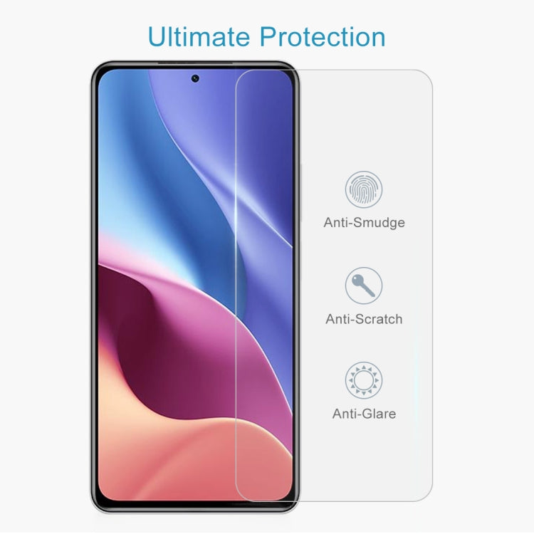 For Xiaomi Redmi K40 5G 0.26mm 9H Surface Hardness 2.5D Explosion-proof Tempered Glass Half Screen Film