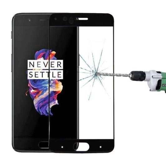 For OnePlus 5 0.3mm 9H Surface Hardness 3D Curved Silk-screen Full Screen Tempered Glass Screen Protector