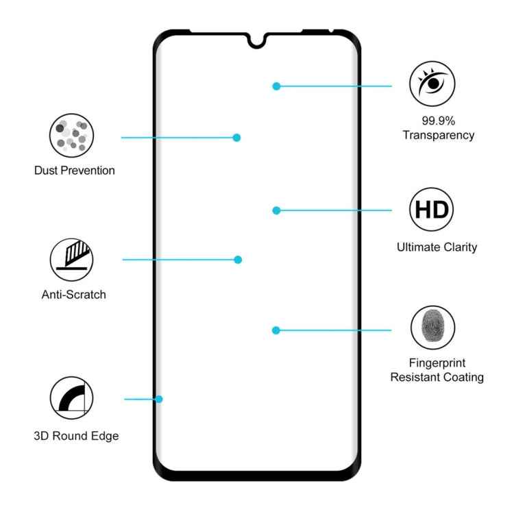 ENKAY Hat-Prince 0.26mm 9H 3D Explosion-proof Full Screen Curved Heat Bending Tempered Glass Film for Huawei P30 Pro