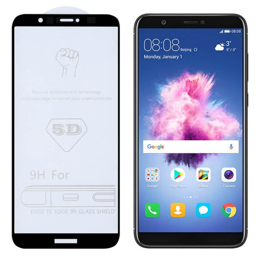9H 5D Full Glue Full Screen Tempered Glass Film for Huawei Enjoy 7S / P Smart, For Huawei Enjoy 7S