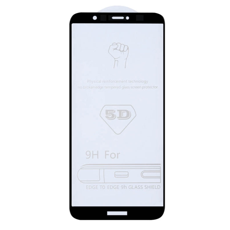 9H 5D Full Glue Full Screen Tempered Glass Film for Huawei Enjoy 7S / P Smart, For Huawei Enjoy 7S