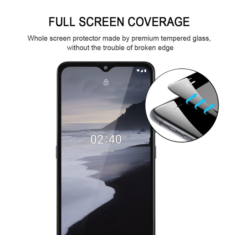 For Nokia 2.4 Full Glue Full Cover Screen Protector Tempered Glass Film, For Nokia 2.4 (1 PC)