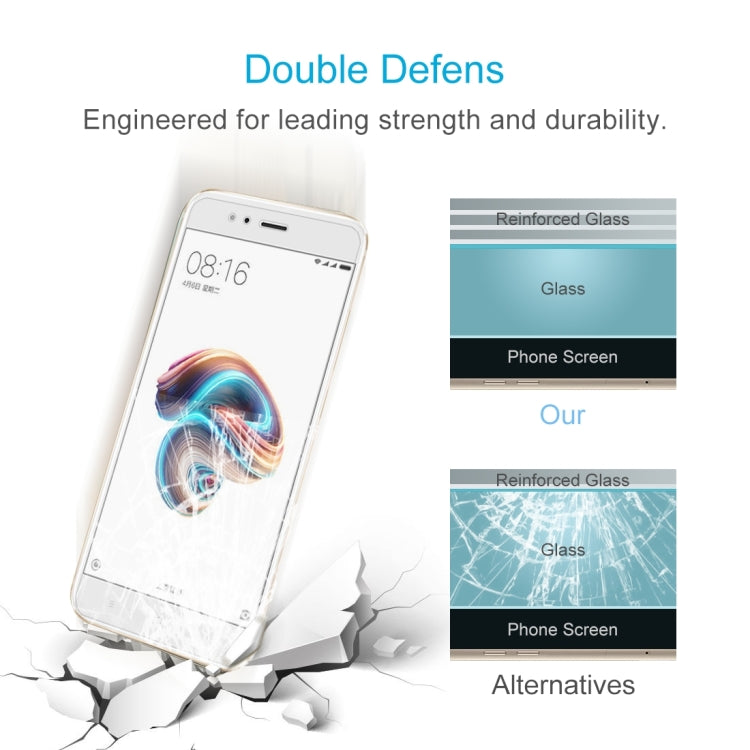 50 PCS for Xiaomi Mi 5X / A1 0.26mm 9H Surface Hardness 2.5D Explosion-proof Full Screen Tempered Glass Screen Film, No Retail Package