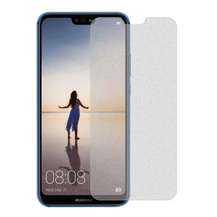 50 PCS Non-Full Matte Frosted Tempered Glass Film for Huawei P20 Lite, No Retail Package, For Huawei P20 Lite (50 PCS)