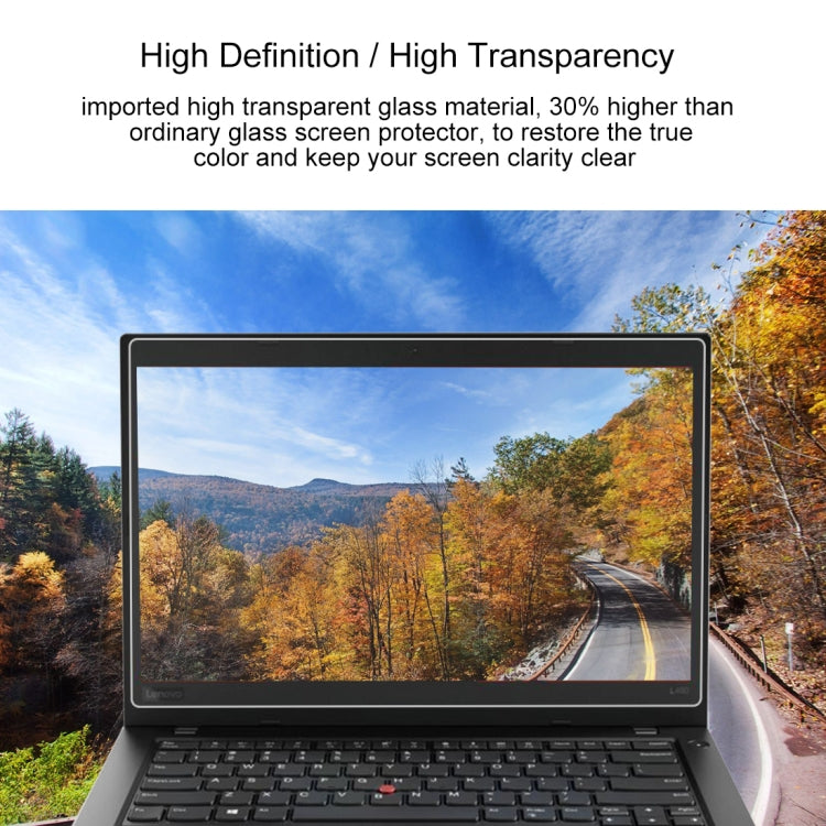 0.4mm 9H Surface Hardness Full Screen Tempered Glass Film for Lenovo ThinkPad L480 14 inch, Lenovo L480