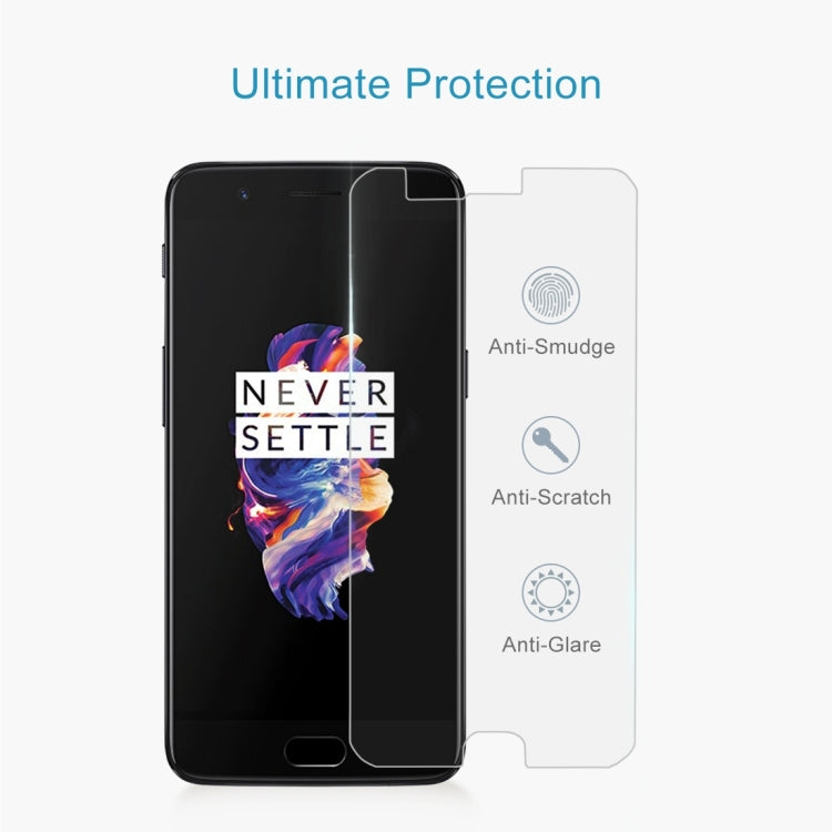 For OnePlus 5 0.3mm 9H Surface Hardness 2.5D Explosion-proof Non-full Screen Tempered Glass Screen Film, For OnePlus 5