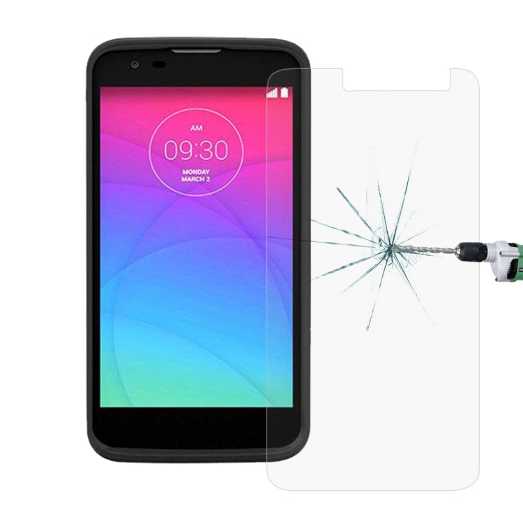 For LG K8 (2017) 0.26mm 9H Surface Hardness Explosion-proof Non-full Screen Tempered Glass Screen Film