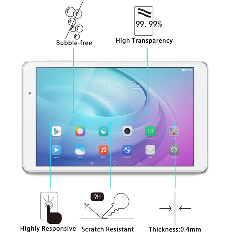75 PCS 10 inch 0.4mm Universal 9H Surface Hardness Tempered Glass Screen Protector