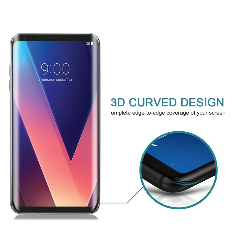 For LG V30 0.26mm 9H Surface Hardness 3D Curved Full Screen Tempered Glass Screen Protector, For V30, For LG V30