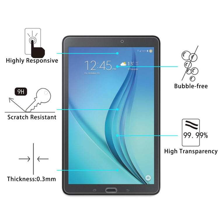 For Samsung Galaxy Tab E 9.6 2 PCS 9H HD Explosion-proof Tempered Glass Film