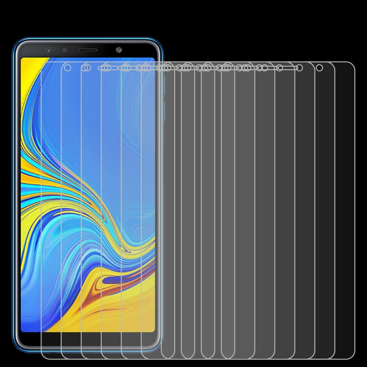 50 PCS 0.26mm 9H 2.5D Tempered Glass Film for Galaxy A7 (2018), No Retail Package