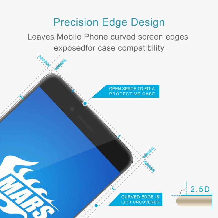 OCUBE for  vernee Mars Pro 0.26mm 9H Surface Hardness 2.5D Explosion-proof Full Screen Tempered Glass Screen Film