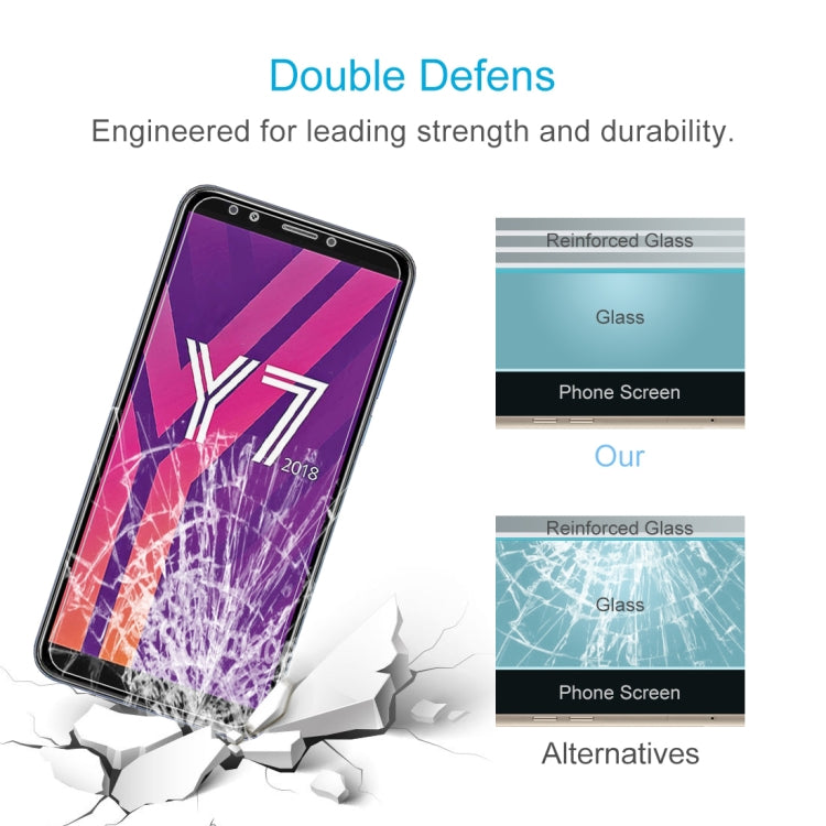 10 PCS 0.26mm 9H 2.5D Tempered Glass Film for Huawei Y7 2018, For Y7 2018