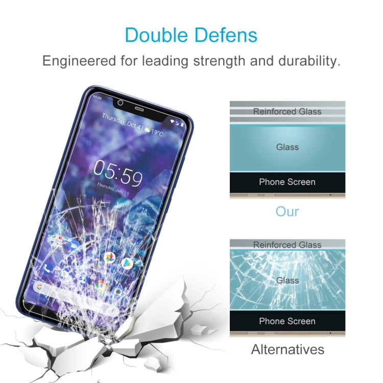 0.26mm 9H 2.5D Tempered Glass Film for Nokia 5.1 Plus (Nokia X5), For Nokia 5.1 Plus