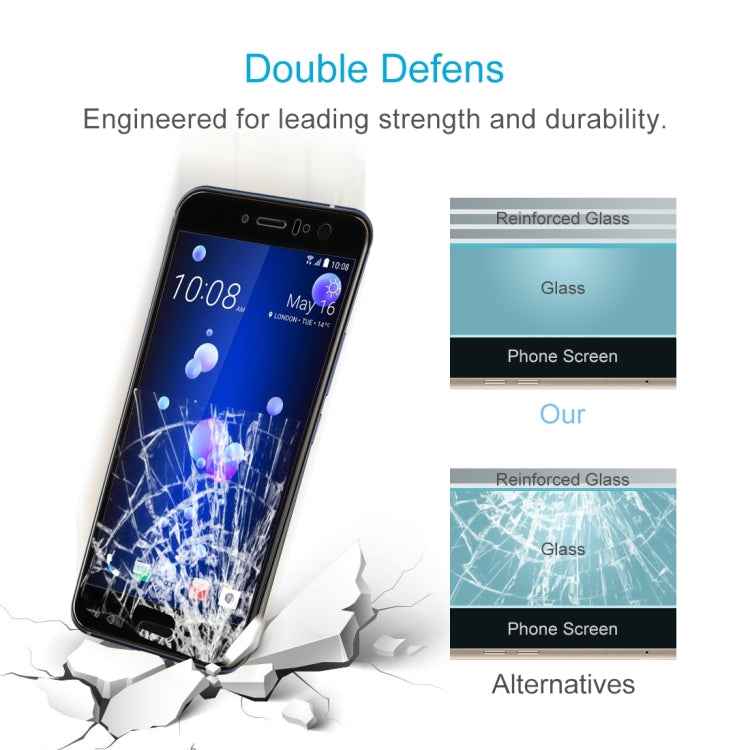 25 PCS For HTC U11 0.33mm 9H Surface Hardness Tempered Glass Screen Protector