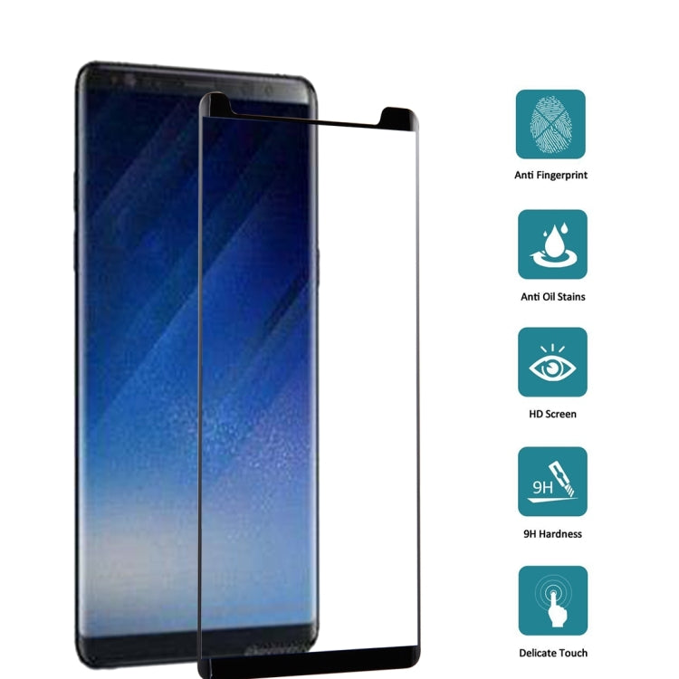 25 PCS For Galaxy Note 8 0.3mm 9H Surface Hardness 3D Curved Silk-screen Non-full Screen Tempered Glass Screen Protector