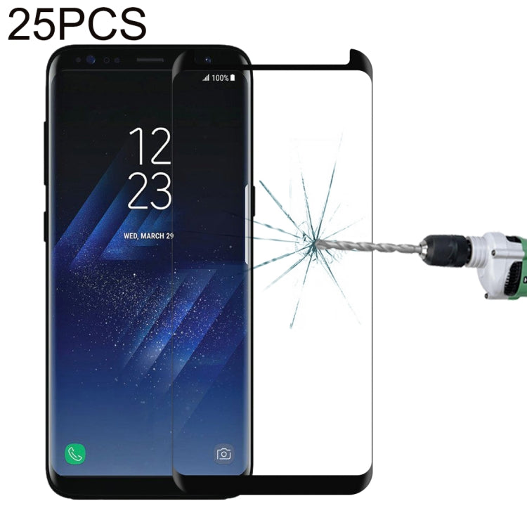 25 PCS For Galaxy S8 Plus / G955 0.26mm 9H Surface Hardness 3D Explosion-proof Non-full Edge Glue Screen Curved Case Friendly Tempered Glass Film, For Galaxy S8 Plus / G955
