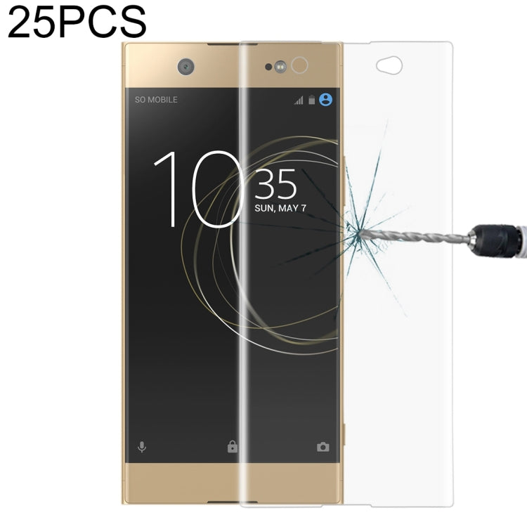 25 PCS For Sony Xperia XA1 Ultra 0.33mm 9H Surface Hardness 3D Curved Full Screen Tempered Glass Screen Protector, For Sony Xperia XA1 Ultra