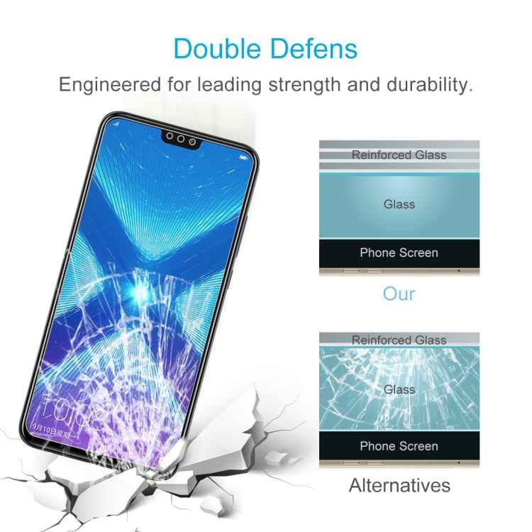 100 PCS 0.26mm 9H 2.5D Explosion-proof Tempered Glass Film for Huawei Honor 8X