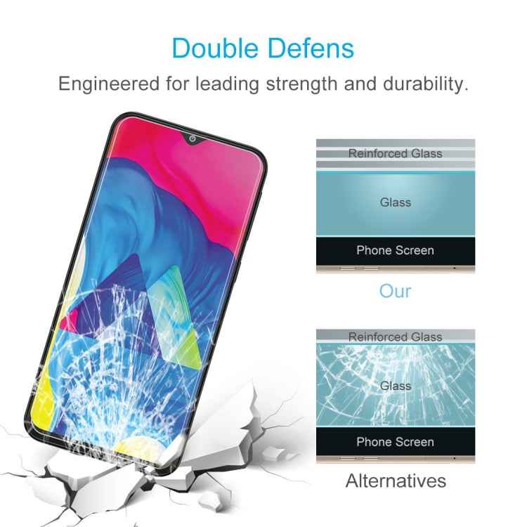 100 PCS 0.26mm 9H 2.5D Tempered Glass Film for Galaxy M10