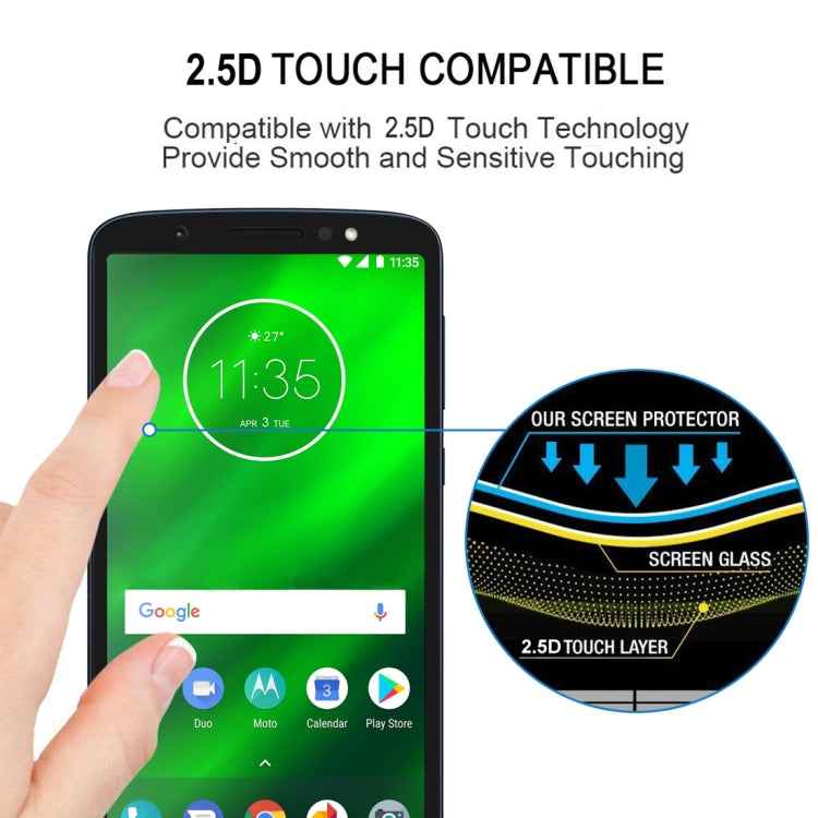 25 PCS Full Glue Full Cover Screen Protector Tempered Glass film for Motorola Moto G7 Power