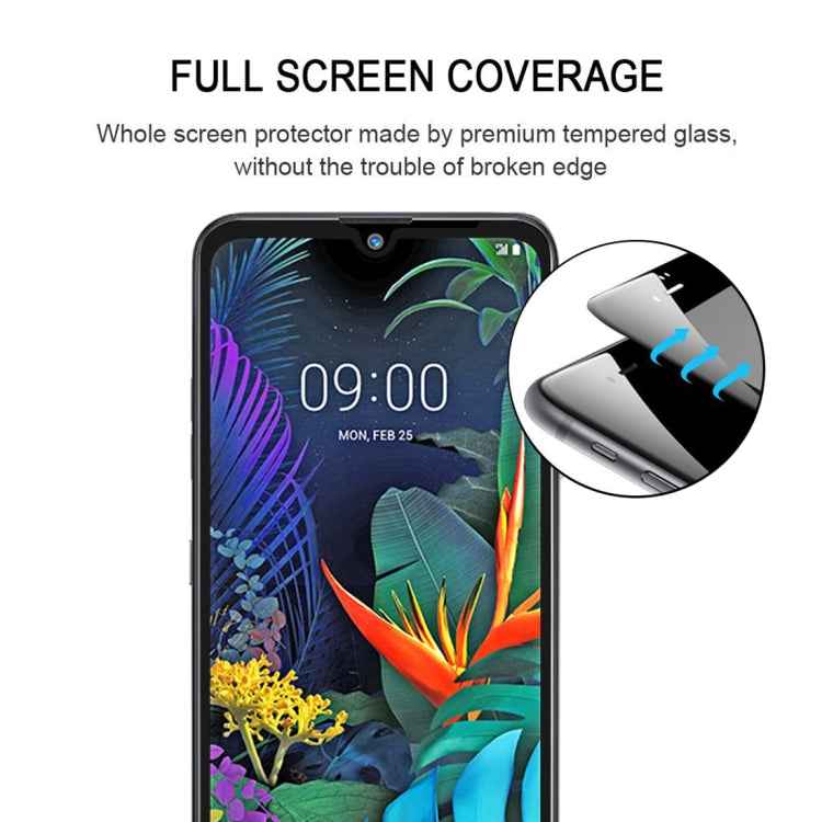 25 PCS 9H Full Screen Full Tempered Glass Film for LG X6 (2019) / Q60 / K50