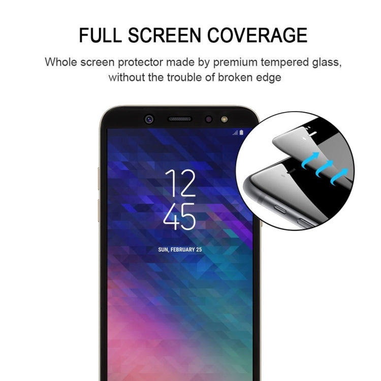 Full Glue Full Cover Screen Protector Tempered Glass film for Galaxy A6+ (2018), For Galaxy A6+ (2018)