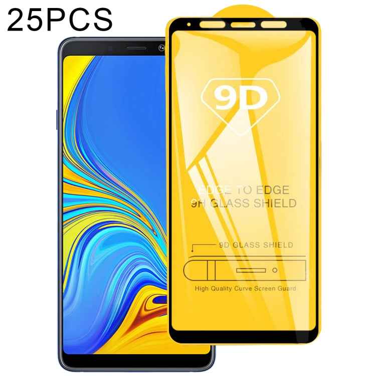 25 PCS Full Glue Full Cover Screen Protector Tempered Glass film for Galaxy A9 (2018)