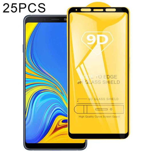 25 PCS Full Glue Full Cover Screen Protector Tempered Glass film for Galaxy A9 (2018)