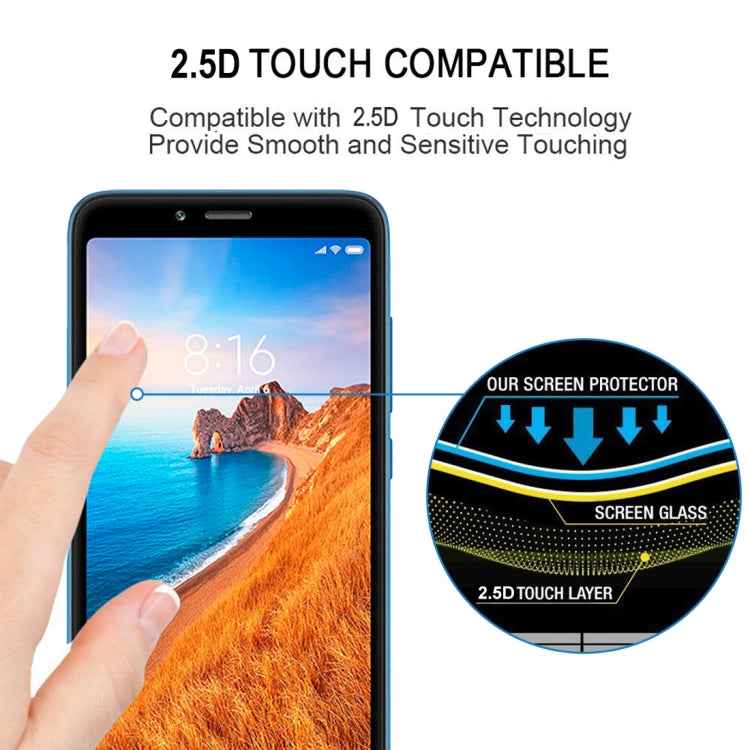 Full Glue Full Cover Screen Protector Tempered Glass film for Xiaomi Redmi 7A