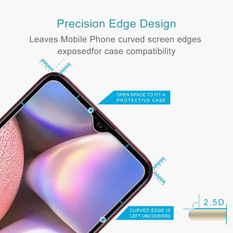 50 PCS 0.26mm 9H 2.5D Tempered Glass Film for Galaxy A10s