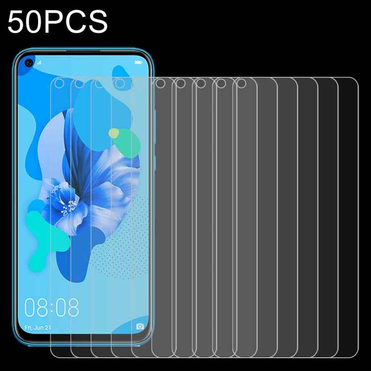 For Huawei P20 Lite 50 PCS 0.26mm 9H 2.5D Tempered Glass Film