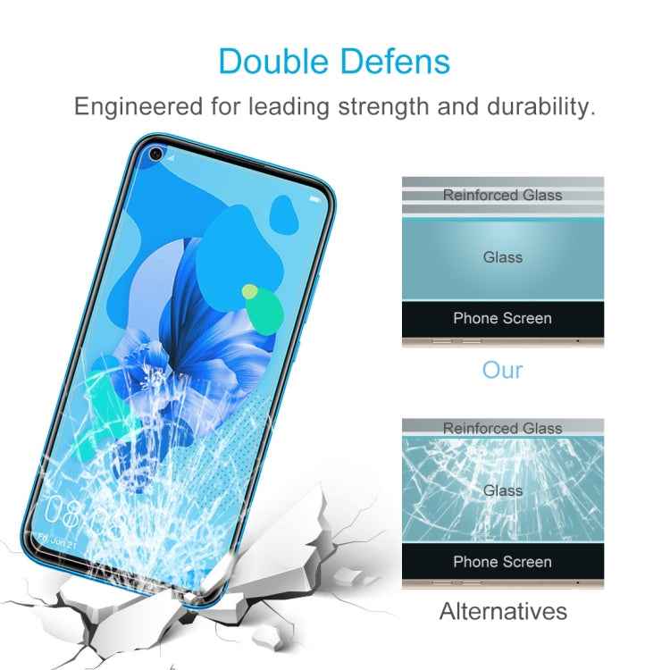 For Huawei P20 Lite 50 PCS 0.26mm 9H 2.5D Tempered Glass Film