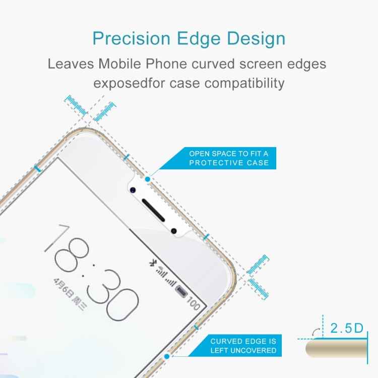 For Meizu M3 Note / Meilan Note 3 0.26mm 9H Surface Hardness 2.5D Explosion-proof Tempered Glass Screen Film