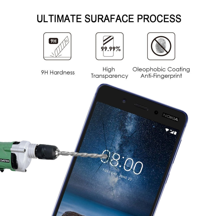 25 PCS Full Glue Full Cover Screen Protector Tempered Glass film for Nokia 5, For Nokia 5