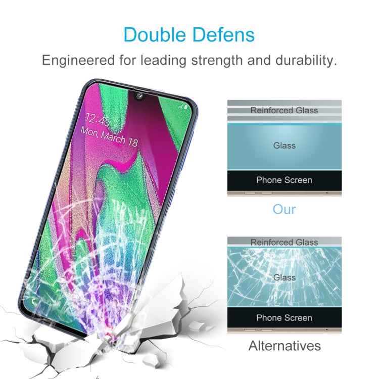 10 PCS 2.5D Non-Full Screen Tempered Glass Film for Galaxy A40