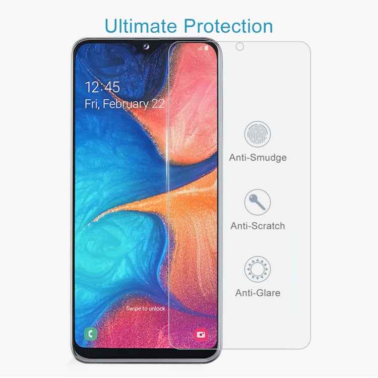 50 PCS 2.5D Non-Full Screen Tempered Glass Film for Galaxy A20e