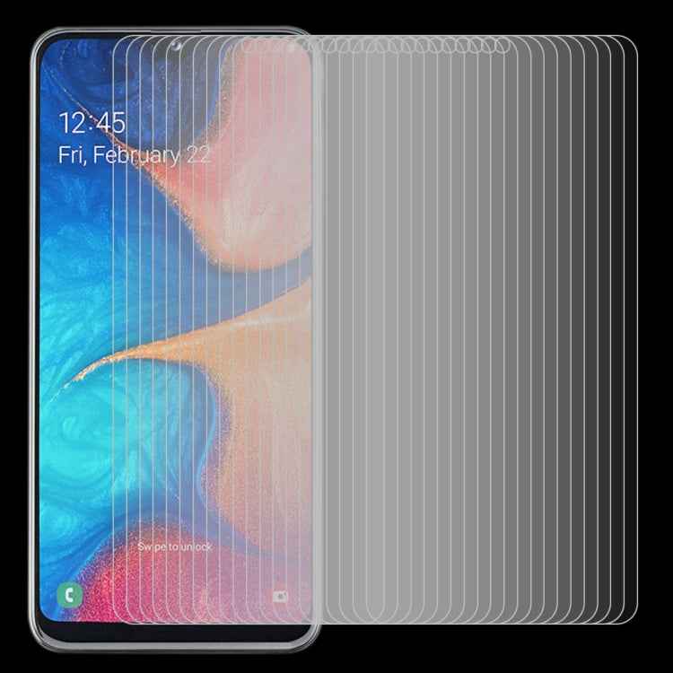 50 PCS 2.5D Non-Full Screen Tempered Glass Film for Galaxy A20e