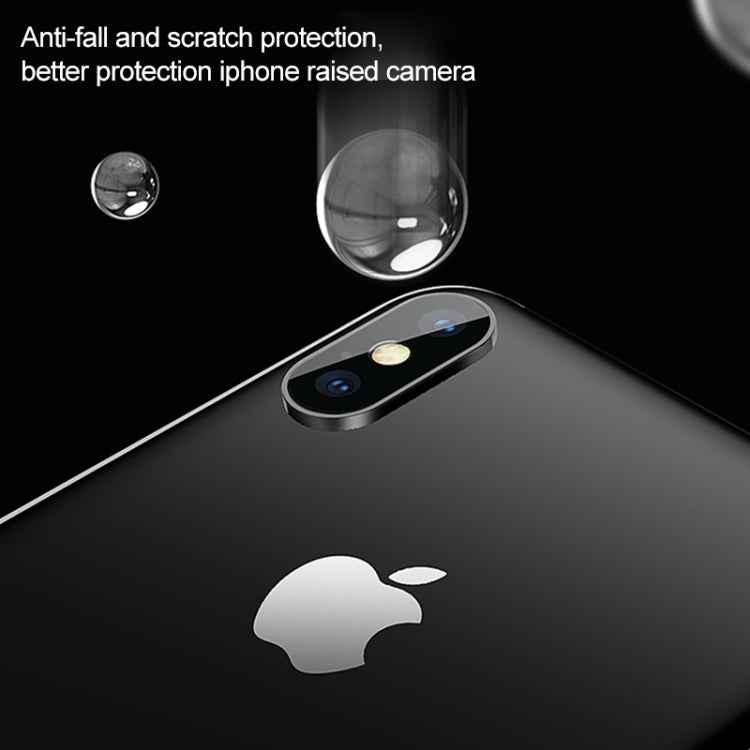 For iPhone X Titanium Alloy Metal Camera Lens Protector Tempered Glass Film