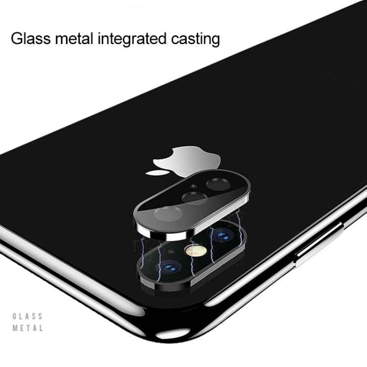 For iPhone X Titanium Alloy Metal Camera Lens Protector Tempered Glass Film