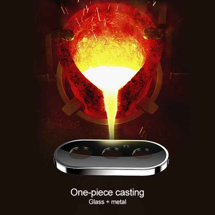 For iPhone X Titanium Alloy Metal Camera Lens Protector Tempered Glass Film