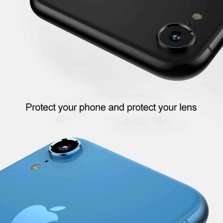 For iPhone XR Titanium Alloy Metal Camera Lens Protector Tempered Glass Film