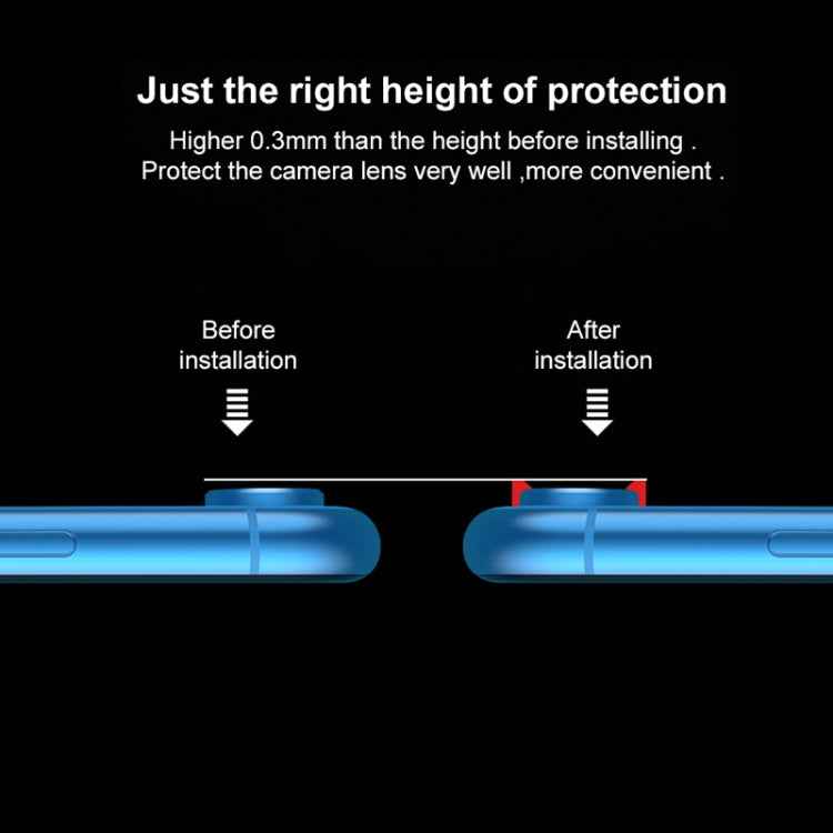 For iPhone XR Titanium Alloy Metal Camera Lens Protector Tempered Glass Film