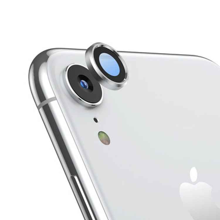 For iPhone XR Titanium Alloy Metal Camera Lens Protector Tempered Glass Film